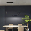 Axyaa LED Chandelier Black Gold Dimmable Kitchen Dining Room Lighting Luminaires