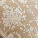 Axyaa Floral Dandelion Jacquard Chenille Cushion Cover, Beige Coffee, 18x18"