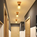 Axyaa Wooden Ceiling Light: Modern Nordic Style Home Decor Lamp