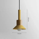 Axyaa Nordic Wood Pendant Lights Modern Macaron LED Hang Lamp Kitchen Bar Loft E27