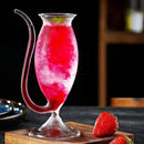 Axyaa Spiral Straw Vampire Glass - Creative Clear Cocktail Cup