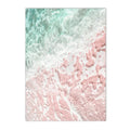 Beach Flamingo Canvas Wall Art by Axyaa - Sea Wave Starfish Shell, Palm Tree, Pineapple