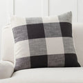 Axyaa Classic Retro Red/Black Plaid Teddy Pillow Cover 45x45cm