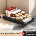 Axyaa Sliding Pot Lid Holder Rack Adjustable Under Cabinet Organizer Shelf