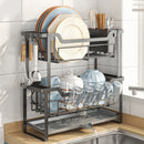 Axyaa Kitchen Dish Rack Over Sink with Cutlery Storage Tray and Cup Holder