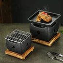Axya Mini Tea Cooker & Portable Charcoal Grill - Korean BBQ Oven with Cast Iron Dish