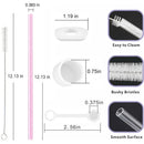 Axyaa Stanley Cup Silicone Accessories Set with Spill-Proof Stopper, Reusable Straw, and Cleaning Brush