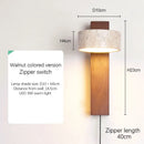 Axyaa Wabi Sabi Yellow Travertine Wall Lamp with Pull Chain Switch