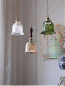 Axyaa Glass Pendant Light Trio for Kitchen Dining Room - Modern Mini Hanging Fixture