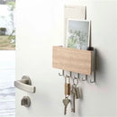 Bamboo Key Hanger Holder Wall Organizer Key Rack Hooks Coat Hanger by Axyaa