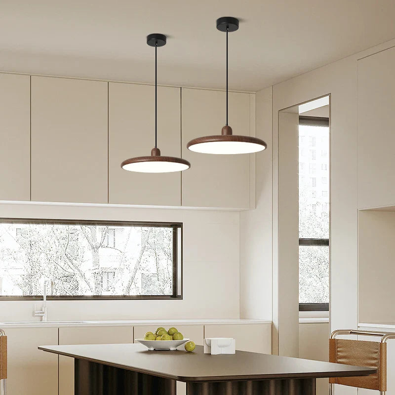 Retro Walnut Chandelier by Axyaa: Wood Grain Home Decor for Dining Room, Bedroom & Living Room