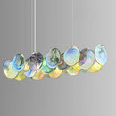 Axyaa Pink Glass Ceiling Chandelier Luxury Hanging Light French Vintage Pendant Lamp
