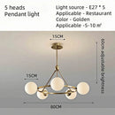 Axyaa Nordic Glass Chandelier Modern Lighting Fixture for Home Decor
