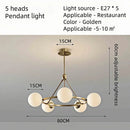 Nordic Glass Chandelier by Axyaa - Modern Living Room Lighting Fixture
