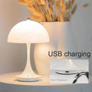 Axyaa Mushroom LED Table Lamps - 3 Color Dimming, Rechargeable Night Light