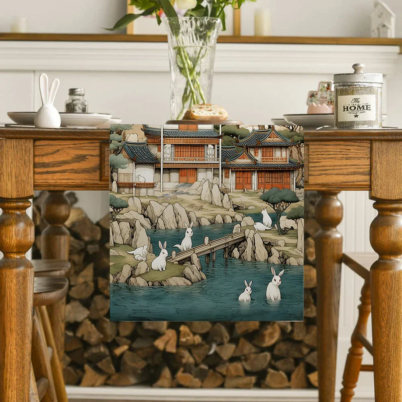 Axyaa Farmhouse Table Runner for Wedding Party Decor