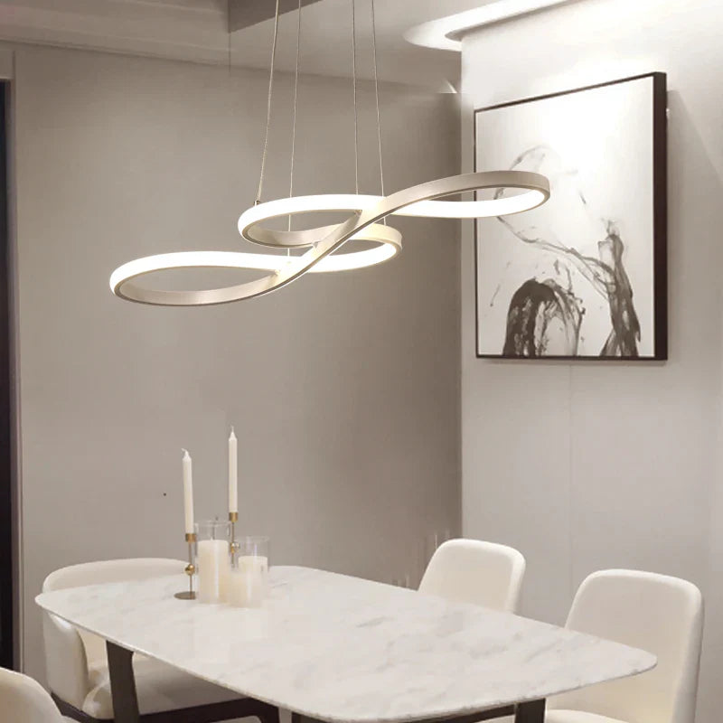 Axyaa Nordic Ring Chandelier LED Indoor Lighting for Living Room, Kitchen, and Bar
