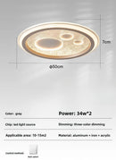 Axyaa Modern Ultra Thin 50cm LED Ceiling Light, 68w Remote Control, Living Room Bedroom