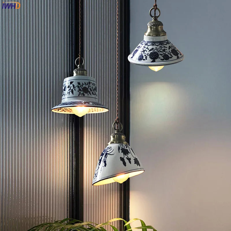Axyaa Ceramic LED Pendant Lamp for Modern Home Decor Lighting