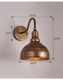 Axyaa Loft Retro Industrial Wall Lamp for Restaurant Corridor Balcony, Minimalist Iron Garden Light