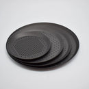 Axya Nonstick Pizza Baking Pan Tray - Black Metal Pizza Screen for Perfect Pizza