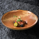 Axyaa Ceramic High-Footed Seafood Sashimi & Sushi Plates Set - Retro Restaurant Tableware