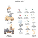 Nordic Style Mouse Animal Car Wall Decals by Axyaa for Nursery Bedroom Kids Home
