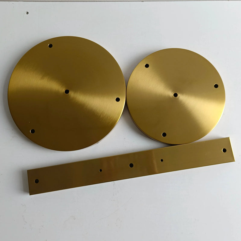 Axya Round Brass Ceiling Plate for DIY Pendant Lamps, Available in Various Sizes