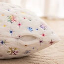 Axyaa Gold Snowflake Plush Pillowcase for Christmas Home Decor