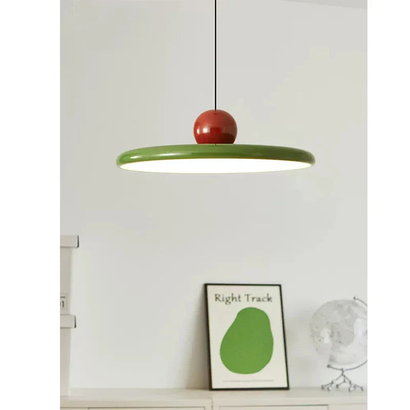 Axyaa Green Flying Saucer Chandelier for Bedroom, Dining, Study - Medieval, Wabi-Sabi Cream Wind
