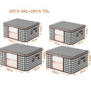 Axyaa Large Capacity Foldable Storage Box with Handles and Zipper