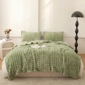Axyaa Solid Color Rabbit Plush Blanket | Thick Flannel Sofa Office Blanket