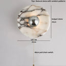 Axyaa Round Stone Shade LED Wall Lamp for Luxurious Living Room