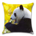 Axyaa Panda Cartoon Cushion Cover – 45x45cm Polyester Throw Pillowcase for Home Decor