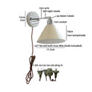 Axyaa Nordic LED Wall Sconce Iron Arm Switch Bedroom Living Room Bathroom Mirror Light