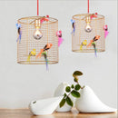 Axyaa Nordic Loft Bird Cage Pendant Lamp Gold Home Decor Light