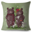Axyaa Cartoon Panda Bear Pillowcase 45x45cm for Home Decor