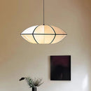 Axyaa Nordic Fabric Lantern LED Chandelier Pendant Light for Home Decor