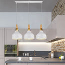 Axyaa Modern Nordic Pendant Light with White Lampshade for Bedroom and Living Room