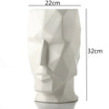 Axyaa Geometric Origami Vase Human Head Golden Abstract Figurine Home Decor