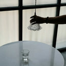 Axyaa Glass LED Pendant Light Kitchen Island Modern Minimalist Hanging Lamp