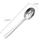 Axyaa Stainless Steel Long Handle Soup Spoon Colander Mixing Teaspoon Set
