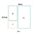 Axyaa Clear Drawer Organizers Set for Makeup, Kitchen, and Bathroom Storage