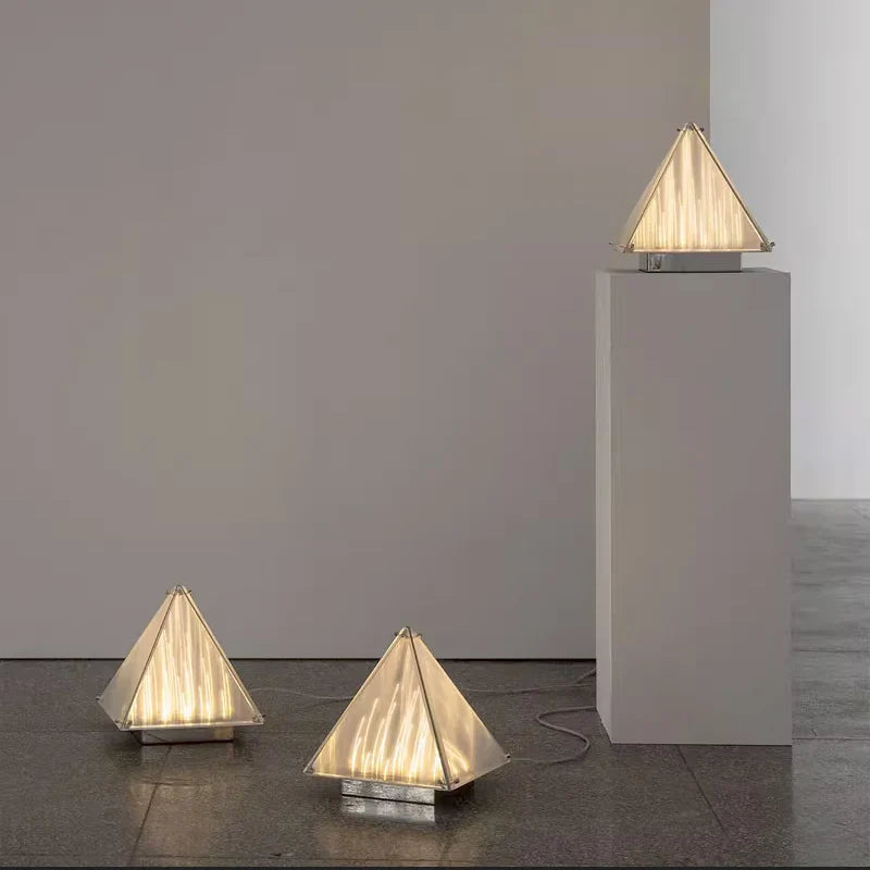 Axyaa Nordic Pyramid Table Lamp: Modern Art Desk Lamp for Living Room Bedroom