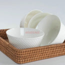 Axyaa Bone Diamond Bowl Set - 4.5 Inch Small Soup and Rice Bowls