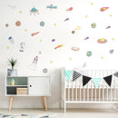 Axyaa Cartoon Universe Planet Wall Stickers: Removable PVC Decals for Kids Bedroom & Nursery
