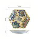 Axyaa Bohemian Hexagonal Ceramic Plate Set - Creative Under-glaze High-end Fish Platter