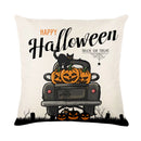 Axyaa Halloween Letter-Print Pillowcase Cojines for Home Sofa Decor