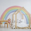 Rainbow Pastel Wall Stickers Mural by Axyaa for Nursery Kids Room, Playroom Decor, Baby Gift