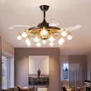 Axyaa Kids Bedroom Ceiling Fan with Modern LED Light Fixture & Remote Control